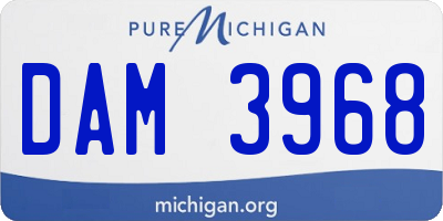 MI license plate DAM3968