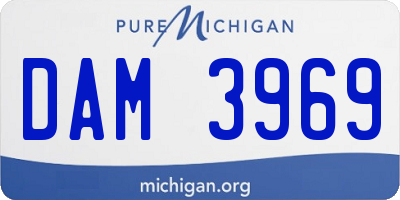 MI license plate DAM3969