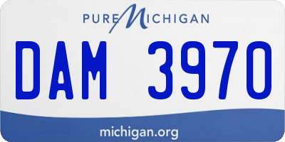 MI license plate DAM3970