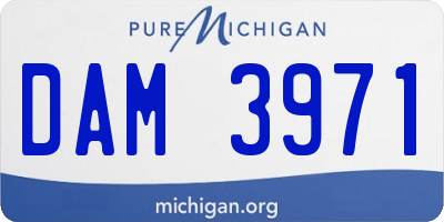 MI license plate DAM3971