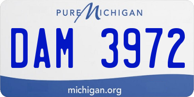 MI license plate DAM3972