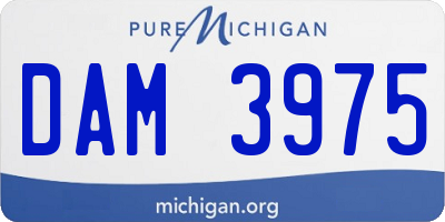 MI license plate DAM3975
