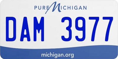 MI license plate DAM3977
