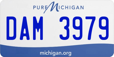 MI license plate DAM3979
