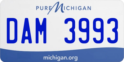 MI license plate DAM3993