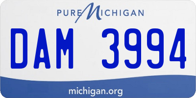 MI license plate DAM3994
