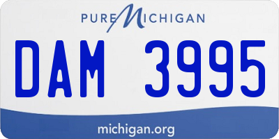 MI license plate DAM3995