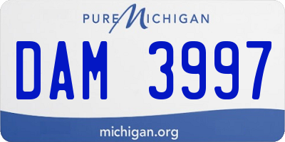 MI license plate DAM3997