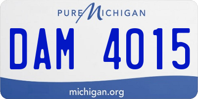 MI license plate DAM4015