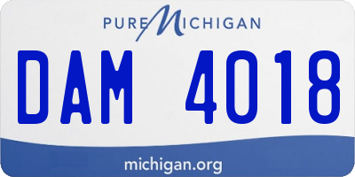 MI license plate DAM4018