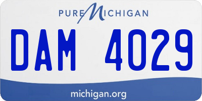 MI license plate DAM4029
