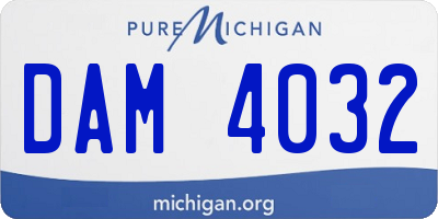 MI license plate DAM4032