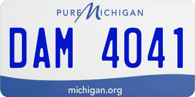 MI license plate DAM4041