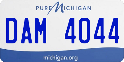 MI license plate DAM4044
