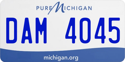 MI license plate DAM4045