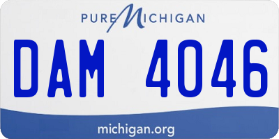 MI license plate DAM4046