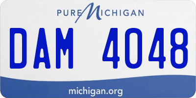 MI license plate DAM4048