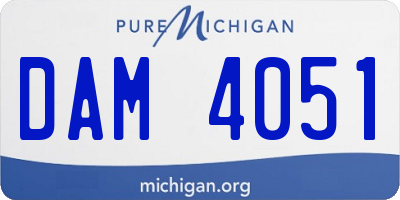 MI license plate DAM4051