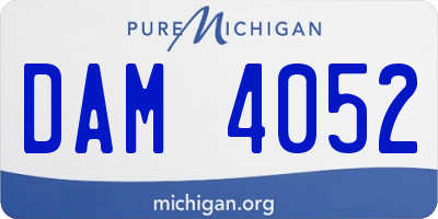 MI license plate DAM4052