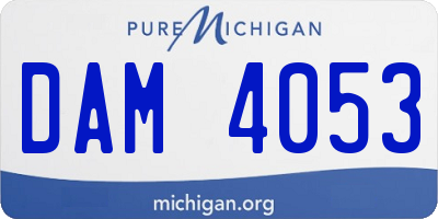 MI license plate DAM4053