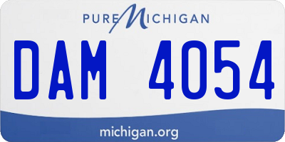 MI license plate DAM4054