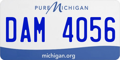 MI license plate DAM4056