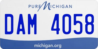 MI license plate DAM4058