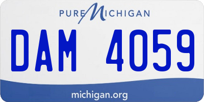 MI license plate DAM4059