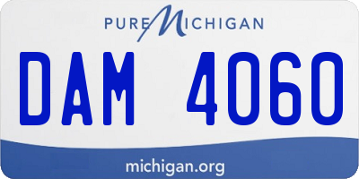 MI license plate DAM4060