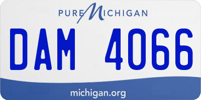 MI license plate DAM4066