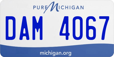 MI license plate DAM4067
