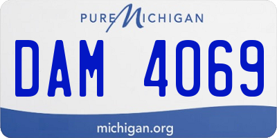 MI license plate DAM4069