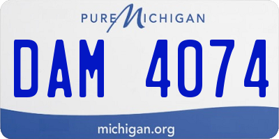 MI license plate DAM4074