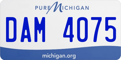 MI license plate DAM4075