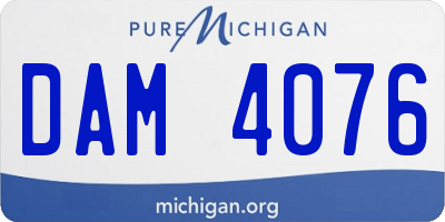MI license plate DAM4076