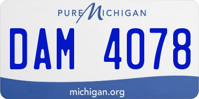 MI license plate DAM4078