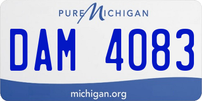 MI license plate DAM4083
