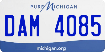 MI license plate DAM4085