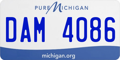 MI license plate DAM4086