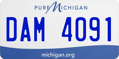 MI license plate DAM4091