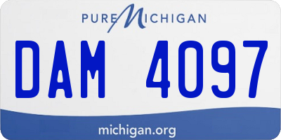 MI license plate DAM4097