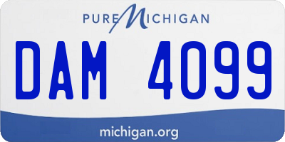 MI license plate DAM4099