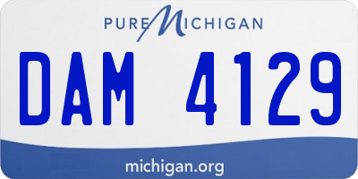 MI license plate DAM4129