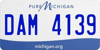 MI license plate DAM4139