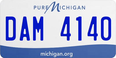 MI license plate DAM4140