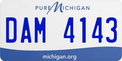 MI license plate DAM4143