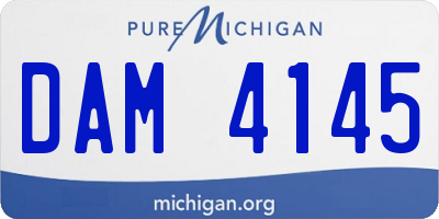 MI license plate DAM4145