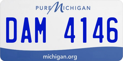MI license plate DAM4146