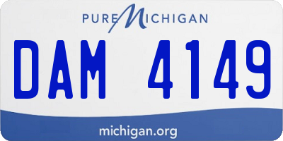 MI license plate DAM4149