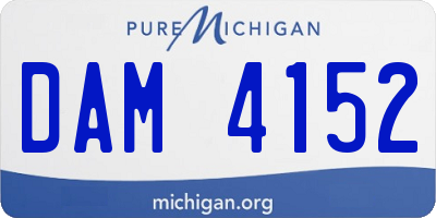 MI license plate DAM4152